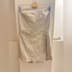 Elegant Cream Strapless Dress